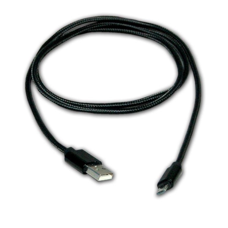 Micro USB Cable Android (Compatible with All Phones for Micro USB Devices, Black, One Cable)