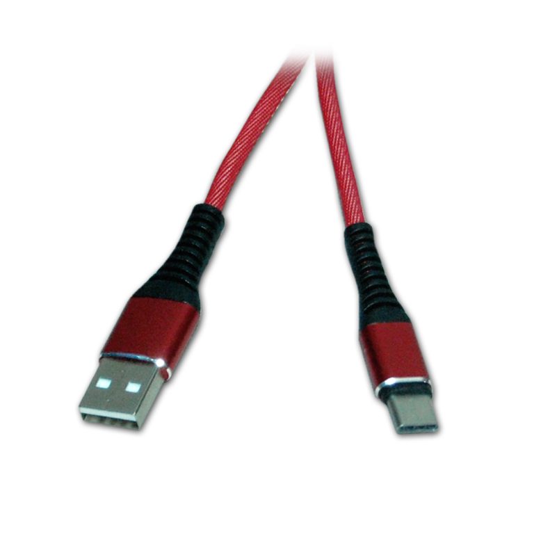 USB Type C Cable,Noizy USB C Cable Nylon Braided High Speed Cord USB Type A to C Fast Charger (RED)