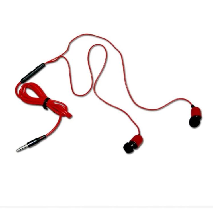 New Stereo Bass Earphone Headphone with Microphone Wired Gaming Headset (Red)